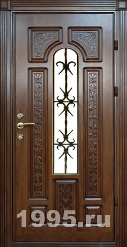 Дверь со стеклом и ковкой №20 Дверь со стеклом и ковкой №20