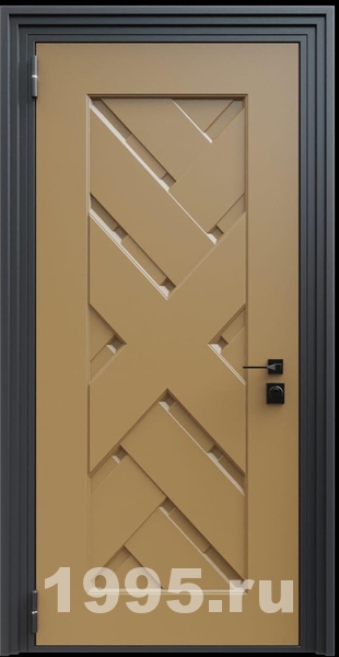 Стальная дверь с металлофиленкой и порошковым напылением RAL 1036 (тип №3) Стальная дверь с металлофиленкой и порошковым напылением RAL 1036 (тип №3)