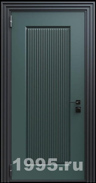 Стальная дверь с металлофиленкой и порошковым напылением RAL 6012 (тип №1) Стальная дверь с металлофиленкой и порошковым напылением RAL 6012 (тип №1)
