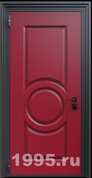 Стальная термодверь с металлофиленкой и порошковым покрытием RAL 3004 (тип №1) Стальная термодверь с металлофиленкой и порошковым покрытием RAL 3004 (тип №1)