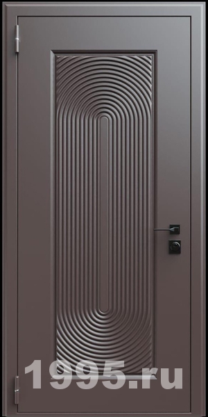 Стальная термодверь с металлофиленкой и порошковым напылением RAL 8019 (тип №13) Стальная термодверь с металлофиленкой и порошковым напылением RAL 8019 (тип №13)