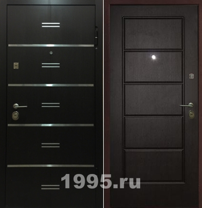 Металлическая дверь с МДФ с молдингом Металлическая дверь с МДФ с молдингом