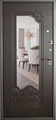 Квартирные металлические двери с зеркалом № 16