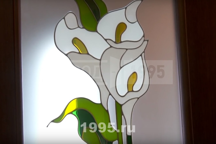 Витражное стекло «Каллы»