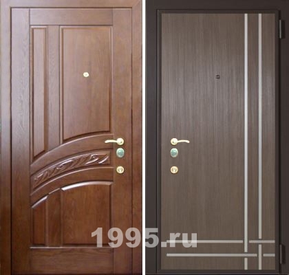 Входная дверь с массивом и МДФ