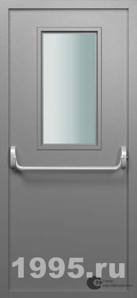 Огнестойкая однопольная дверь со стеклопакетом №7 Огнестойкая однопольная дверь со стеклопакетом №7