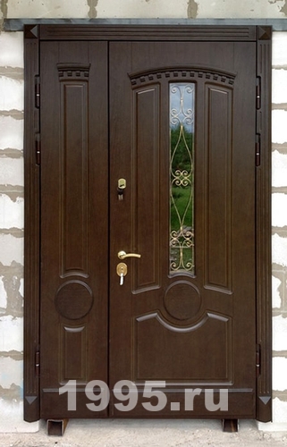 Полуторная дверь со стеклом Полуторная дверь со стеклом