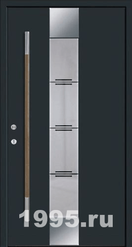 Железные двери со стеклом № 3