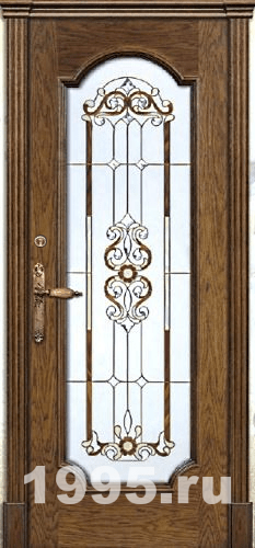 Металлическая дверь с витражами Металлическая дверь с витражами