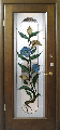 Витражная входная дверь